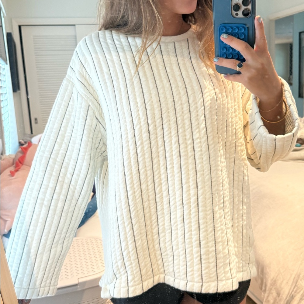 Women's Zara Cream Ribbed sweater